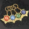 Key Rings New Anime Keychain Genshin Impact Element Vision God's Eye Accessories Bag Pendant Key Chain For Girl Gifts G230210