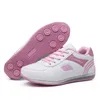 Güvenlik Ayakkabıları Golf Ayakkabı Bayanlar Spor Rüzgar Deri Su Geçirmez Slip Olmayan Tırnak Net Düz Yabani Spor ayakkabıları Kadın Nefes Alabaş Fitness 230211