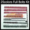 268PCS Complete MOTO Body Full Screws Kit For SUZUKI GSXR600 GSXR750 GSXR 600 750 CC K8 08 09 10 2008 2009 2010 Motorcycle Fairing Bolts Windscreen Bolt Screw Nuts Nut