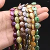 Chains Perle de bouton de couleur perle naturelle 12-13 mm artisanat pour bijoux fabrication de collier bricol