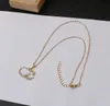 Lyxdesigner hänge halsband c bokstavsmycken 18k guldpläterad ins kristall strasshalsband kvinnor choker kedja tillbehör gåvor