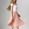 Skirts Women Chiffon Pleated Skirt Vintage High Waist Tutu Skirts Womens Saia Midi Rokken Summer Style Jupe Femme Skirt 230211