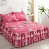 Кровать юбка Свадебная коровавая постель 3PCS BEDDING BED Юбка с 2 шт.