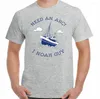 Herr t-skjortor segling t-shirt sjöman behöver en båge mens rolig smal båt yacht pråm ateist