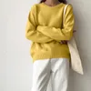 Suéteres femininos Cashmere Cashmere Elegant Sweater de Mulheres de Oversize Knit Basic O Necue Loose Soft quente