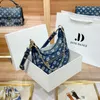 2023 Bags Clearance Outlets new senior sense blue fabric crescent underarm one shoulder cross-body presbysia light luxury chain bag