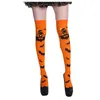 Women Socks 1PC Halloween Print Stockings Carnival Scary Castle Bat lår Hög kvinna Girls Stocking Over Kne Fancy Socks#40