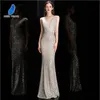 Party Dresses DEERVEADO Elegant V Neck Sequin Evening Dress Long Women Mermaid Formal Dress Party Gown Bodycon Maxi Prom Dress 230210