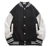 Herrjackor plus storlek Streetwear Vintage Baseball Uniform Korean Hip Hop Overized Patchwork Jacket Män kläder Harajuku Coats