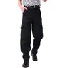 Men's Jeans Men Straight Cargo Pocket Black Trousers Casual Cotton Overalls Mens Fashion Loose Seasons Plus Size 30-46Men's