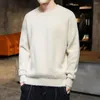 Suéteres masculinos Anti-Shrink Chic Round Neck Sweater Retenção de calor Men Crew de outono para desgaste diário