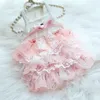 Dog Apparel Pink Beige Colors Dresses For Small Dogs Luxury Design Clothes Spring And Summer Pet Cute Sweet Cake Dress