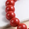 Unisexe pierre naturelle rouge couleur brins perles bracelets porte-bonheur pour femmes hommes amoureux anniversaire à la main élastique bijoux
