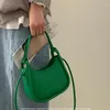 Kvällspåsar Små söta plånböcker och handväskor Lyxdesigner för kvinnor 2023 Blue Green Black Top Handle Women's Leather Shoulder