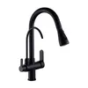 Kitchen Faucets Filter Dual Handle 360 Rotation And Cold Water Pull Out Sink Mixer Purification Tap