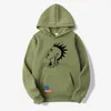 Men's Hoodies 2023 Winter Punk Boy Print Fleece Men Hooded Sweatshirt Ladies Streetwear Fun Black Hoodie