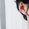Hoop Earrings Korean Temperament Luxury Exquisite Butterfly Tassel For Women All Match Tiny Elegant Stereoscopic Long Lady