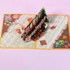 Cartes de voeux Carte de Noël créative 3D en trois dimensions Bénédiction de vacances à la main Mot pur