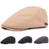 Berets Mens Sboy Cap Winter Hat Elastic Adjustable Ivy Flat Gatsby Plain Checks HATCS05331