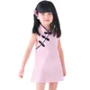 Dziewczyna sukienki dziewczyny 0-8t Dzieci Chiński styl sukienki dla dzieci Cheongsam Tang Suit wiosną lato maluch dzieci bawełniana księżniczka bez rękawów
