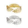 Bangle Alloy Leaf Armband Swirl Upper Arm Cuff Armlet Bracelet Egyptian Costume Accessory For Women Gold Silver Color