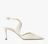 Kl￤nningskor Lyxig Basil Sandal Women's Pumps Ankle Strap High Heel Sexy Pointed Party Wedding EU35-43 med l￥da