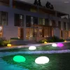 Buitentuinlichten 1Pack Cobble-vormig USB-oplader Lawn Light met externe controle waterdichte landschapskleur veranderen