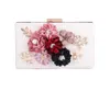 Abendtaschen Damentasche 3D-Blumenperlen Damen Clutch Geldbörse 2 Kettenriemen Party Hochzeit Handtasche SchultertrageketteAbend