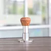 Tamper Der Force-Tamper mit Metall-/Holzgriff, flacher Basis, 58,5 mm, Handpresse, Kaffeepulver-Hammer, Werkzeuge 230211