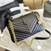 luxury designer handbag shoulder bag classic clutch flap quilted leather bags with gold chain strap Fahion Women Cross bosy Envelope Purses phone work luxury bag