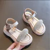 Nya flickor sandaler sommar barns baby mode strass skor barn prinsessa sandaler strand tofflor