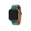 Armband für Apple Watch Band iWatch 7 SE 6 3 4 5 Serie iWatch 41 mm 45 mm 49 mm Gliederkette Armband Druck geometrisches Leder Smart Straps Modedesigner Damen Herren Armband
