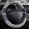 Steering Wheel Covers Fashion Car Cover Autumn And Winter Plush Leopard Print Braid On The Steering-Wheel Funda Volante 5 Colors StylinSteer