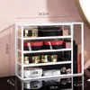 Storage Boxes 5 Sections Divided Glass Makeup Palette Powder Box Eye Shadow Tray Countertop Cosmetics Display Shelf Vanity Organizer