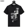 D2 DSQ ICON GG T-shirt da uomo di marca Designer d2 Mens Polo top di lusso Dsquare Stampa Pantaloncini O-Collo Manica corta Camicie da uomo DT2022 dsq Streetwear DS2004