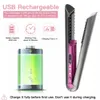 Hair Straighteners Wireless Straightener with Charging Base Flat Iron Mini 2 IN 1 Roller USB 4800mah Portable Cordless Curler Dry and Wet Uses 230211