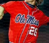 NIEUWE Jerseys draagt 2021 NCAA Ole Miss College Baseball-truien Tyler Keenan Servideo Anthony Tim E