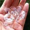 Kronleuchter Kristall Top Qualität 500 teile/los 20mm Facettierte Achteck Perlen In 2 Löcher DIY Glas Lampe Teil Girlande stränge Zubehör