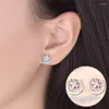 Orecchini a bottone Delicati gioielli da donna Regali Crystal Moon Star Stone