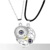 Anhänger Halsketten Die neueste Sonne Mond Stern Paar Halskette Magnet Gegenseitige Anziehung Valentinstag Choker Schmuck Geschenk Frauen H9Pendant