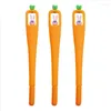 Pcs/lot Cartoon Carrot Gel Pen Cute 0.5 Mm Black Ink Signature School Office Writing Supplies Promotional Gift