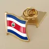 Drapeau National du Costa Rica, Badge en résine de cristal, broche, Badges de drapeau de tous les pays du monde
