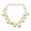 Choker Trendy Bead Pearls Necklace 2023 Collarbone Chain Short Collares Women's Elegant Pendant Bride Jewelry