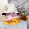 Berets 1 Pcs Butterfly Double Sided Embroidery Autumn Winter Bucket Hat Foldable Sun Cap Hip Hop Fishing Outdoor Women Gift