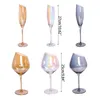 Wine Glasses Oblique Cut Red Champagne Glass Home Colorful Amber Smokey For Grey Restaurant Bar Creative Goblet P15F