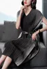 Sukienki imprezowe Sprzedawanie Fold Fold Fard Short Sleeve Fashion V-Neck Gradient Color Sukienka sznurowa w magazynie
