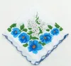 Utskrift n￤sduk kammusslor bomullssk￤rare damer n￤sduk hantverk vintage hanky blommig br￶llop n￤sdukar 30*30 cm slumpm￤ssigt SN4307