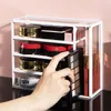 Storage Boxes 5 Sections Divided Glass Makeup Palette Powder Box Eye Shadow Tray Countertop Cosmetics Display Shelf Vanity Organizer