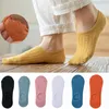 Women Socks 5 Pars Boat Summer Mujer Silicone Non-Slip Chaussette Ankle Low Female Cotton Show Breatble Invisible Sock