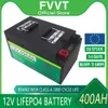 Batterier 12V 24V LIFEPO4 Batteri 400AH 300AH 200AH Byggt BMS litiumjärnfosfatceller för solenergi lagringsinverterare båtmotor